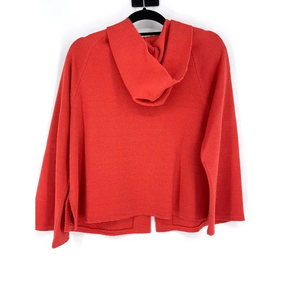 Free People Wool & Cotton Hooded Sweater Jacket Size L - Picture 6 of 6